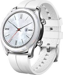 Huawei Watch GT 42,8 mm silber am Silikonarmband white [Elegant Edition]A1