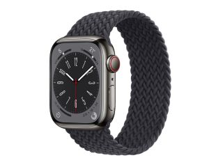 Apple Watch Series 8 Edelstahlgehäuse 45mm (GPS + Cellular) Geflochtenes Solo Loop verkaufen